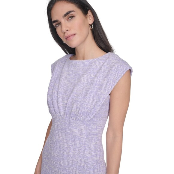 Calvin Klein Dress Opal White Tweed A-Line, Size 16 - Picture 5 of 5